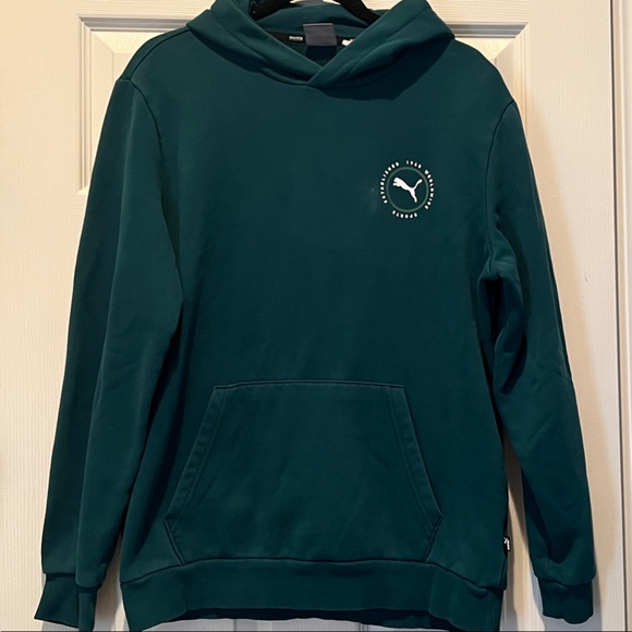 Puma Dark Green Hoodie Sweater - Picture 1 of 6